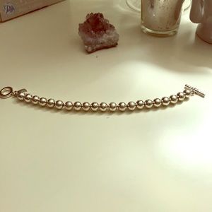 Ralph Lauren Silver beaded toggle bracelet
